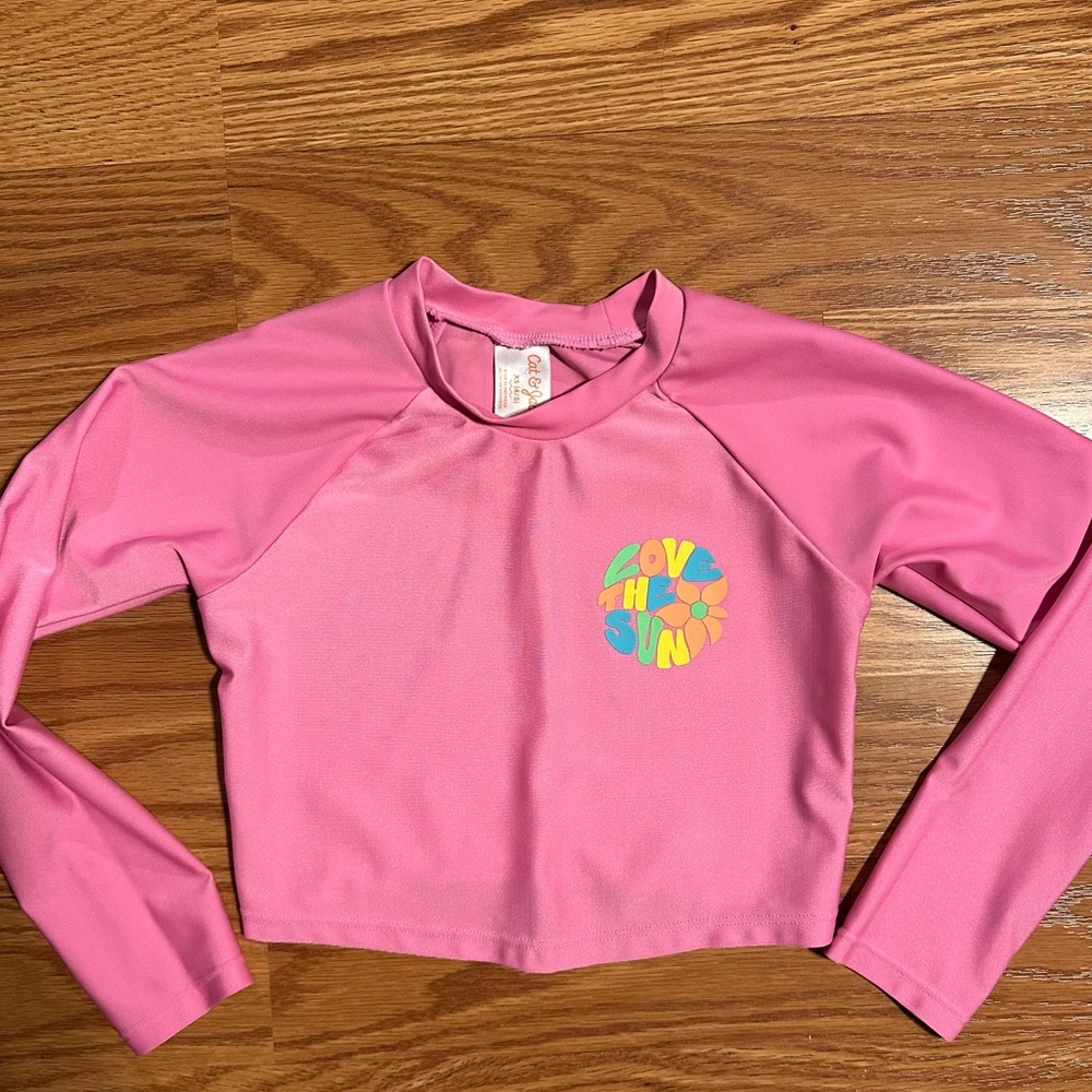 Pink rash guard Swim Top size 4/5